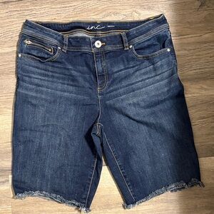 INC International Concepts Navy Denim Shorts